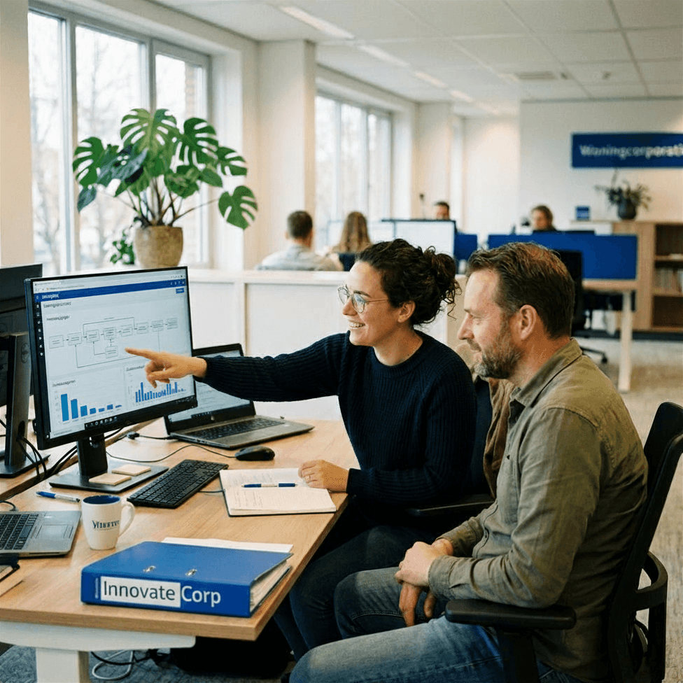 Team van een woningcorporatie werkt samen met Springleaf aan procesautomatisering